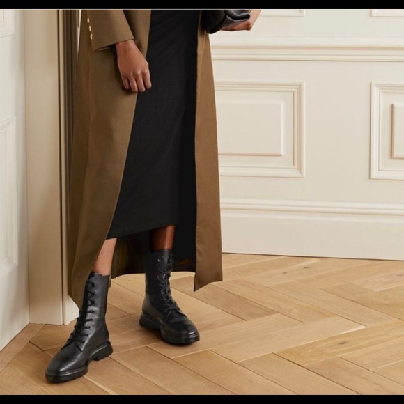 Stuart Weitzman Shoes - Stuart weitzman mckenzee black leather combat boot